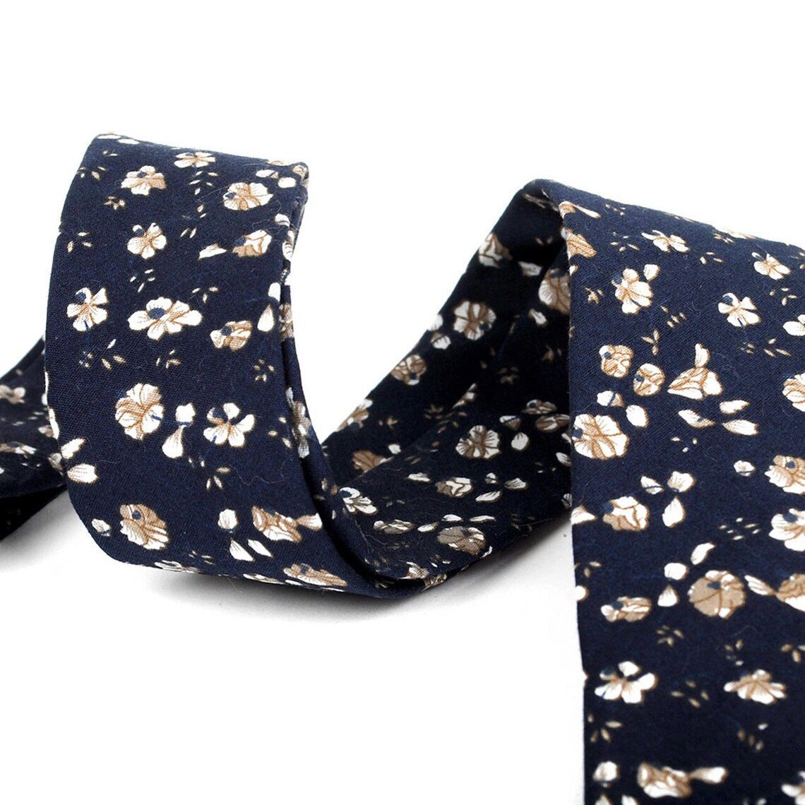 Men's Navy Blue Floral Wedding Slim Tie Great Ties for Etsy
