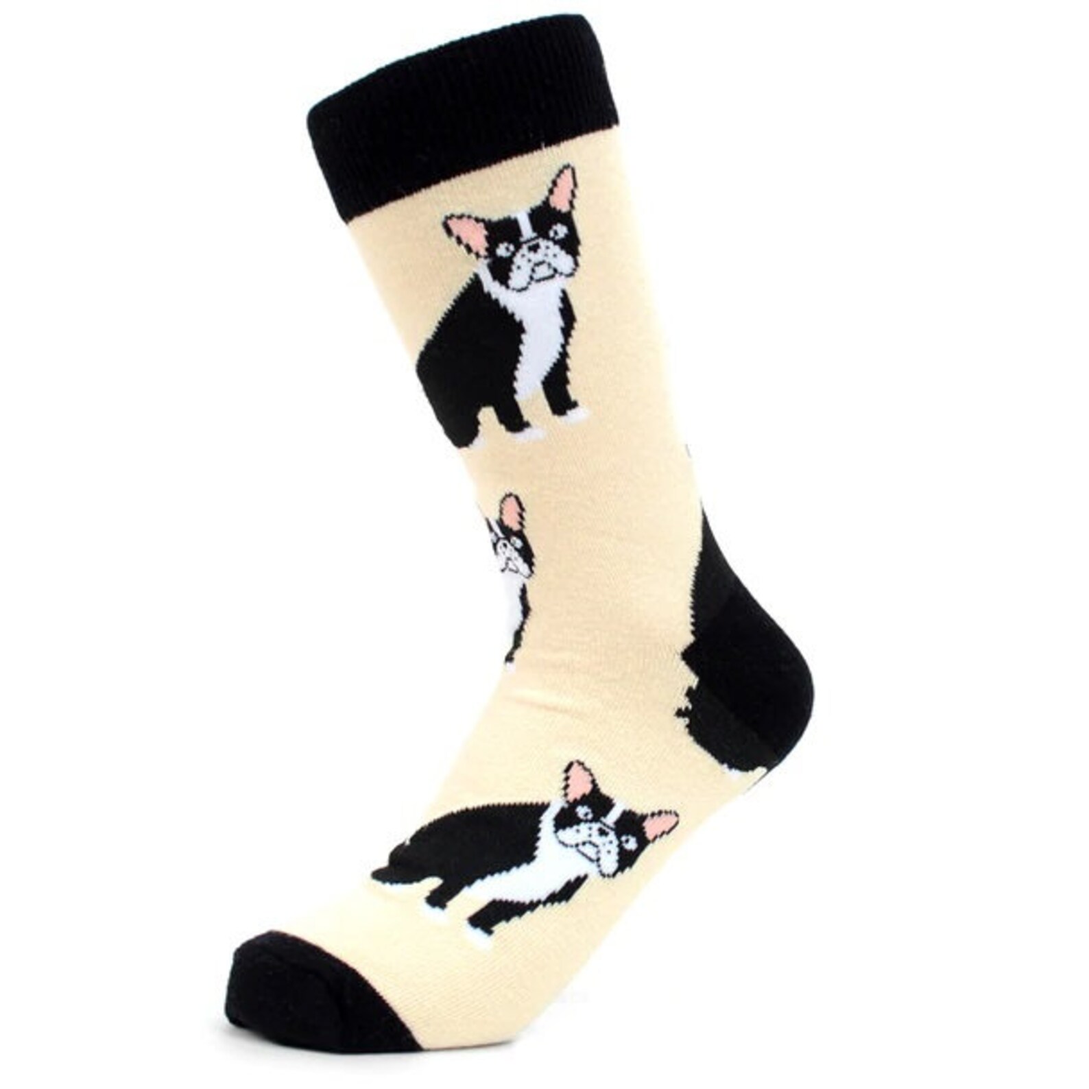 Women's French Bulldog Novelty Beige Gray Socks Funny Etsy