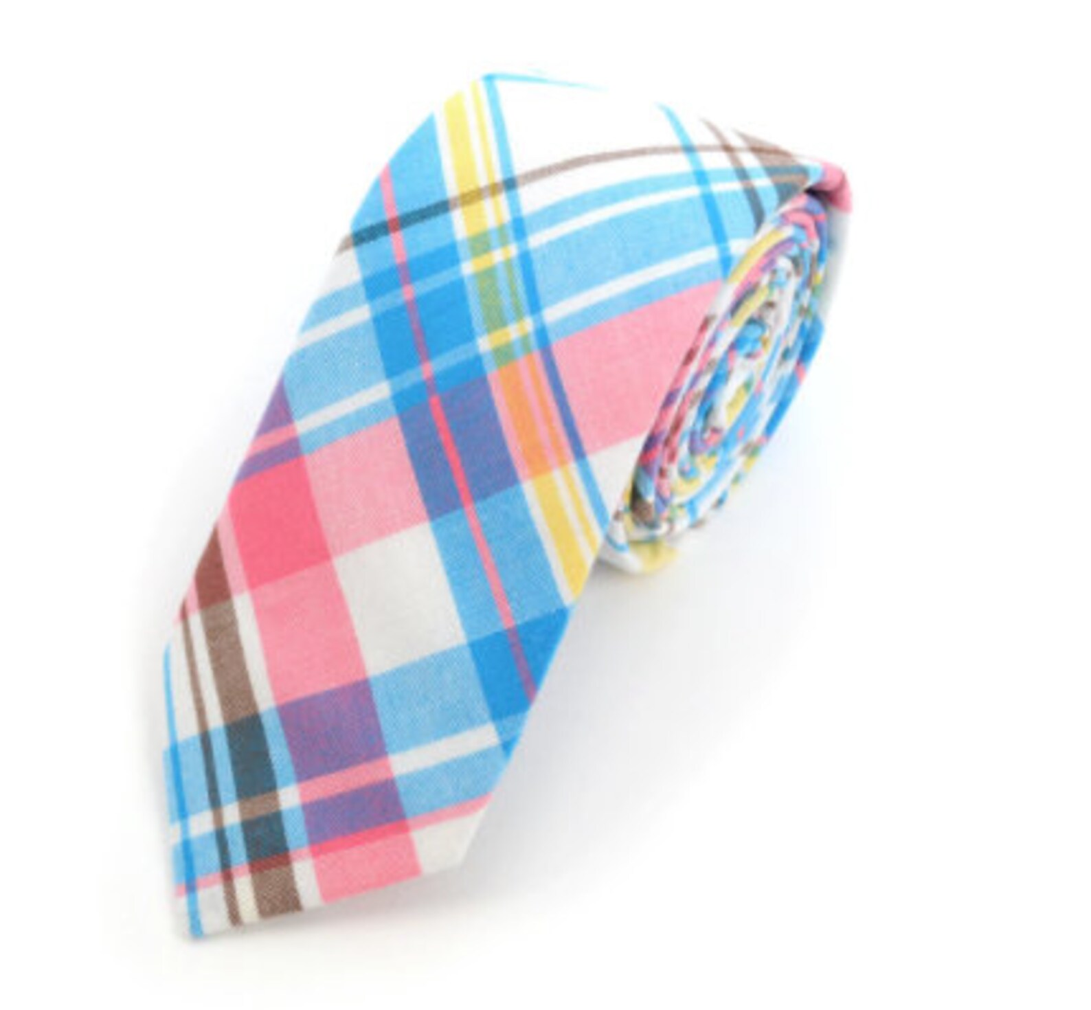 Men's Pastel Plaid Slim Tie Pastel Color Easter Neckties Etsy