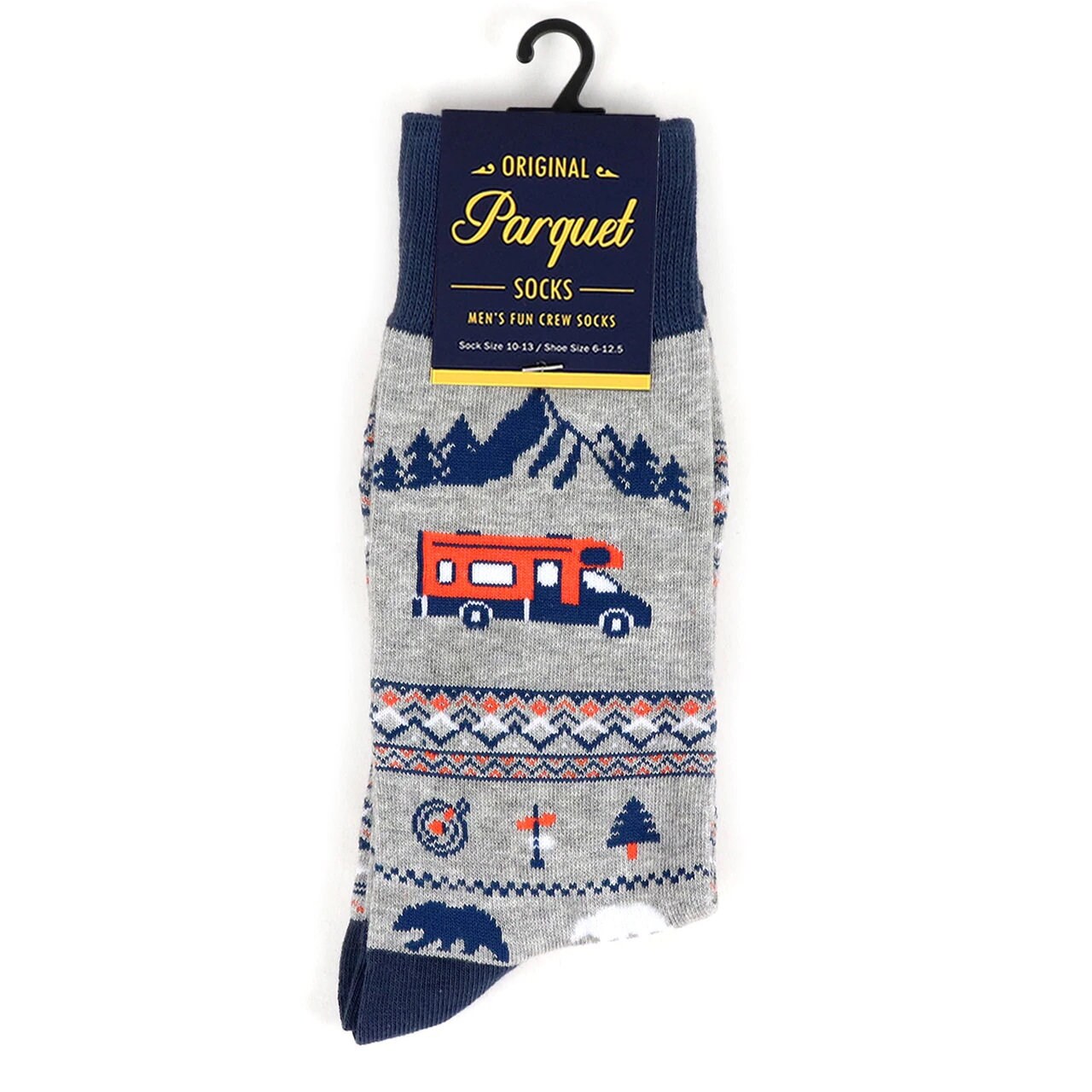 Camping Socks Road Trip Men's Fun Crew Socks Camp Theme Etsy