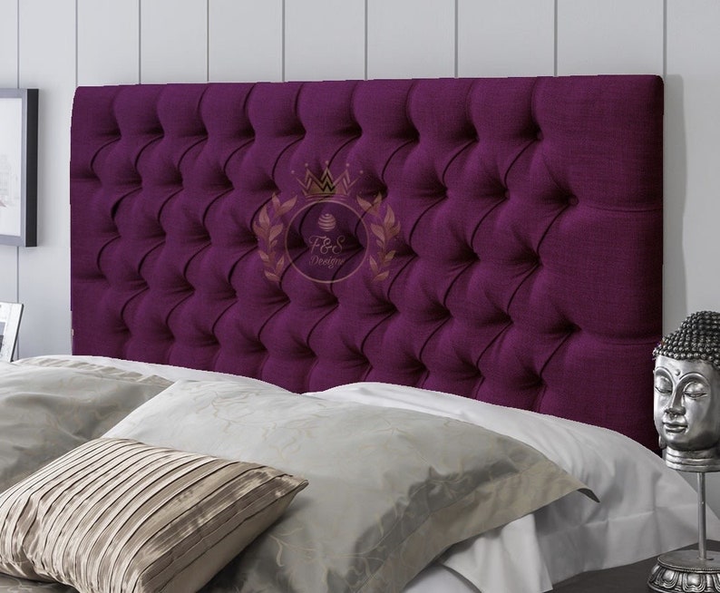 Chesterfield TURIN LINEN Floor Standing HEADBOARD 50 Etsy UK