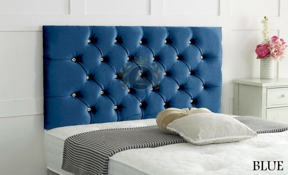 Buy CHESTERFIELD HEADBOARD PLUSH Velvet 24 2FT6 3FT 4FT 4FT6 5FT 6FT All Colours Online in India Etsy
