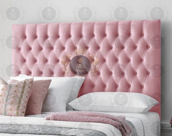 CHESTERFIELD HEADBOARD Plush Velvet 24 2FT6 3FT 4FT 4FT6 5FT