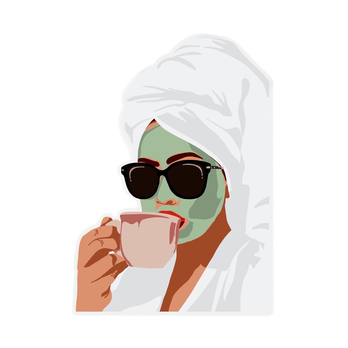 Original Spa Day Clear Sticker Etsy