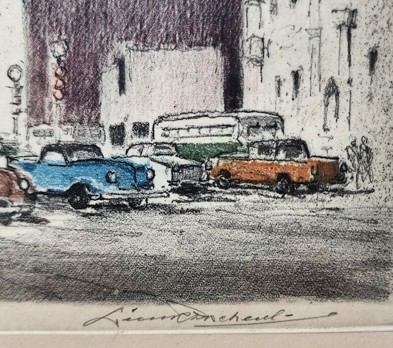 Leon Rene Pescheret, Chicago Water Tower, 1930s Etching Aquatint ...