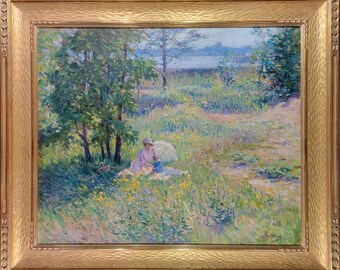Arvid Frederick Nyholm, Original Painting, Swedish American Artist, American Impressionist Landscape, Anders Zorn, Academie Colarossi