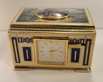 Karl Griesbaum Animated Singing Bird Box & Timepiece, Automaton, Angelus, Swiss Clock, Curiousity