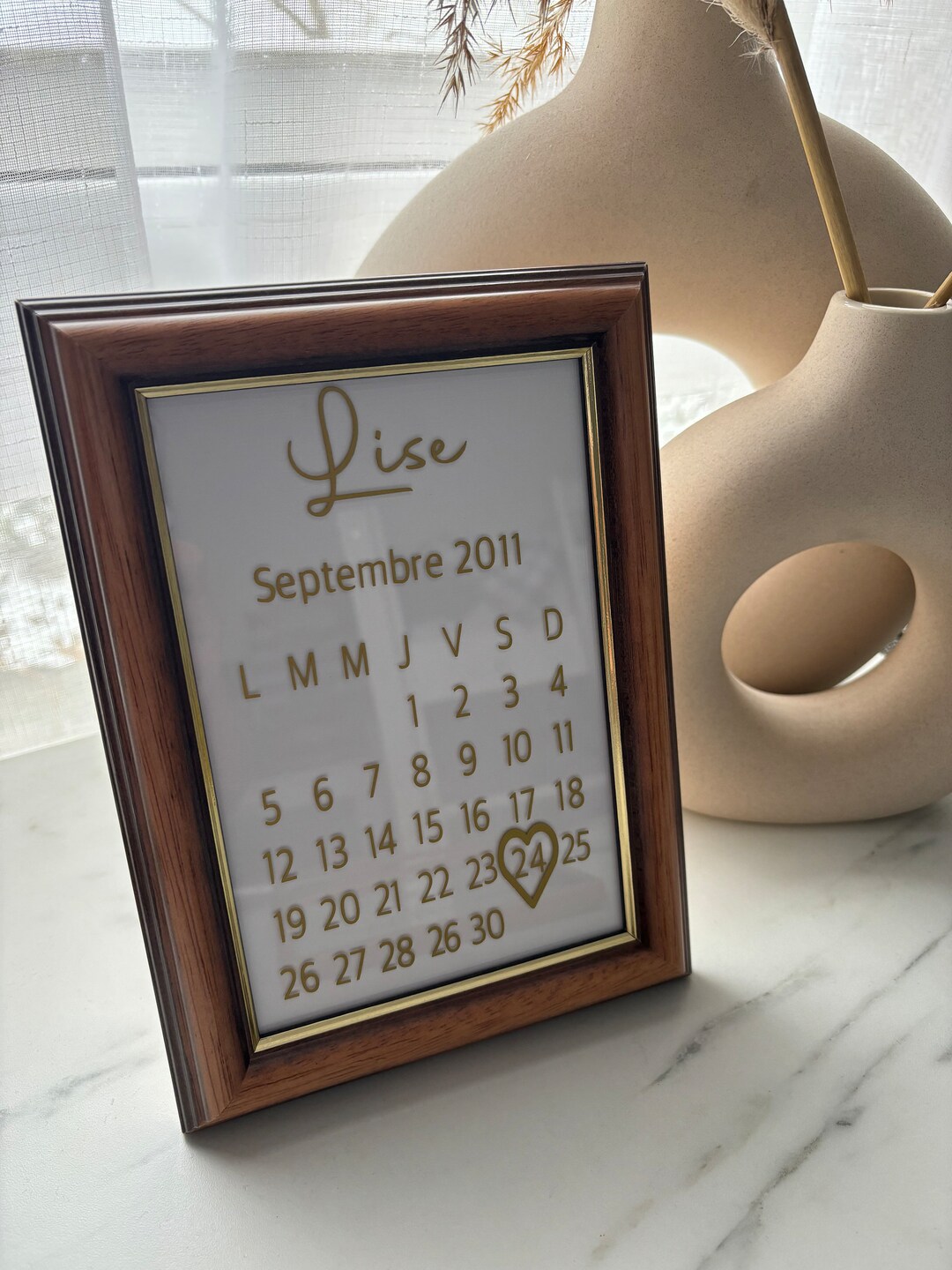 Date Calendar Frame - Etsy