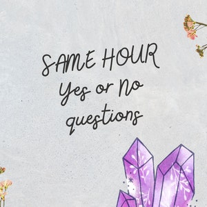 SAME HOUR Yes or No Question