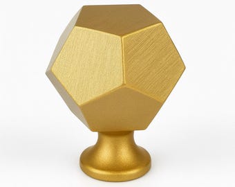 Solid Brass Cabinet Knobs – Brushed Gold Bronze, Modern Drawer Pulls, 10 Pack