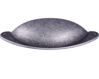 25er Pack - 2,5-Zoll-Silber-Zinn-Griffe, 25 Stück - ohne Schrauben