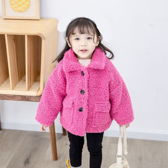 Girl Jacket Warm Kids Winter Coat Teddy Jacket Children Etsy