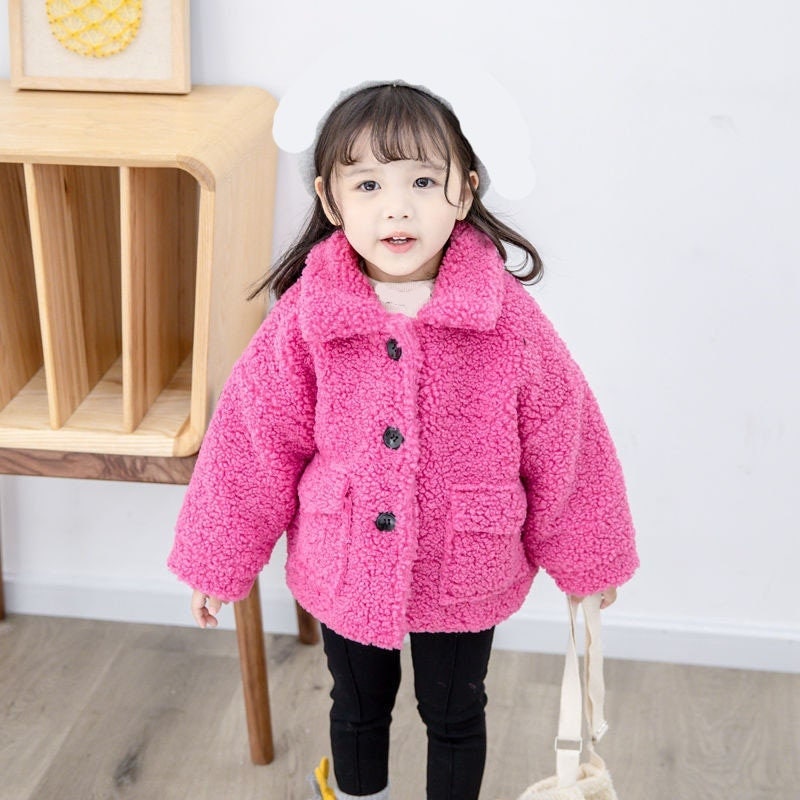 Girl Jacket Warm Kids Winter Coat Teddy 