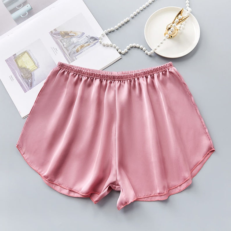 Satin Shorts Loose Satin Short Woman Shorts Sleeping Women Etsy
