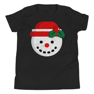 Snowman Youth Short Sleeve Christmas T-Shirt