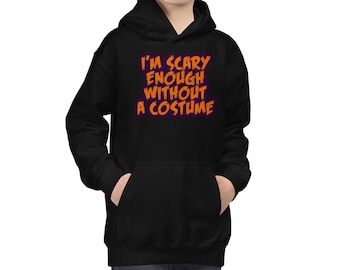 Scary Without a Costume Kids Hoodie