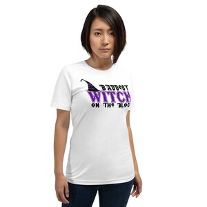 Baddest Witch on the Block Halloween Short-Sleeve Unisex T-Shirt