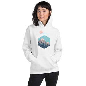 Snow Over the Mountains Unisex Hoodie