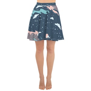 Winter Snowfall Inspired Skater Skirt