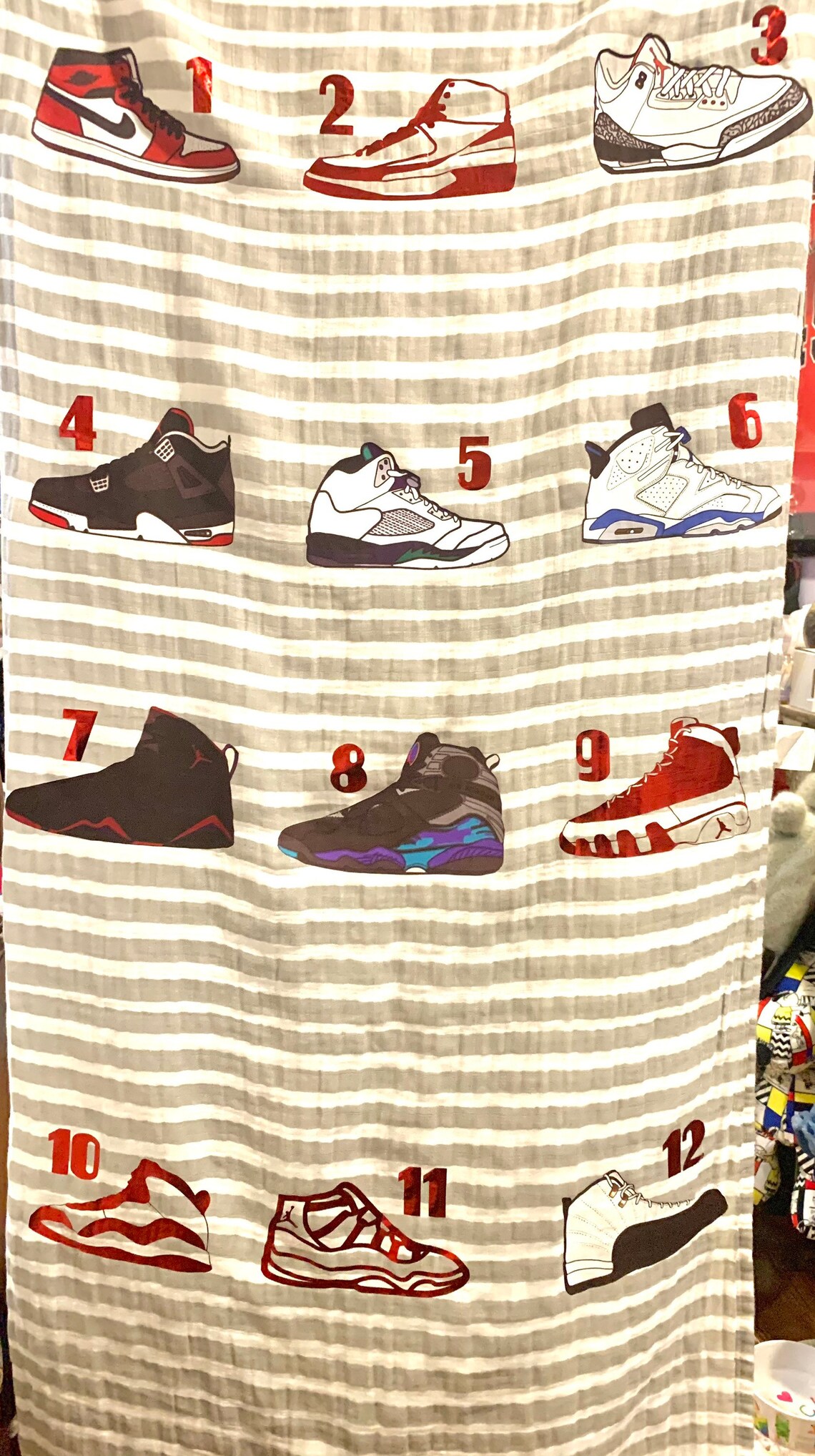 Creative Milestone Jordan shoes blanket Etsy