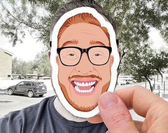 Custom face Stickers, stickers of face, cartoonize My face, Cartoon Face Stickers, fun stickers  - photo drawing
