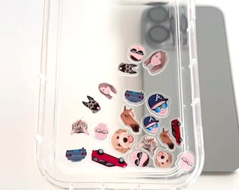 Extra Acrylic Charms for Shaker Phone Case, Custom Photo Upload Shaking Charms for inside phone case Mixed Size Pack