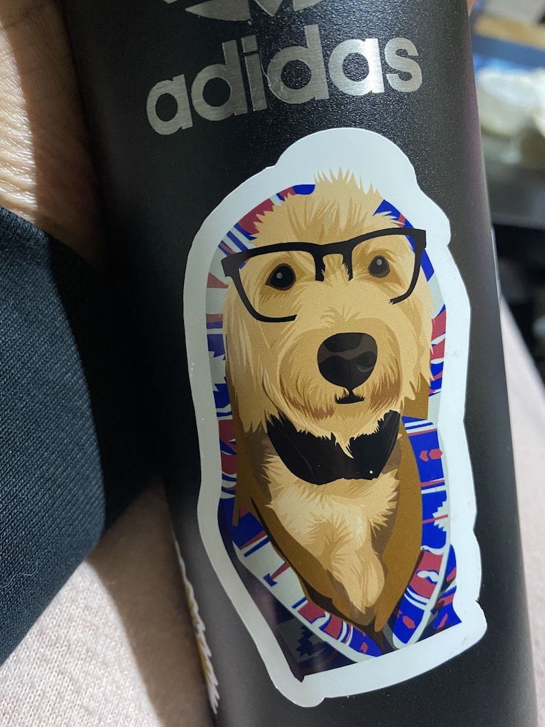 Personalized Dog Stickers - Hand Drawn | custom pet sticker, custom dog sticker, dog face sticker, sticker of my dog, stickers of my pet image 3