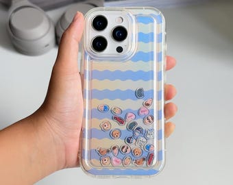 Build Your Personalized Custom Photo Shaker Phone Case, Shaking Charms Inside, Subtle Surf