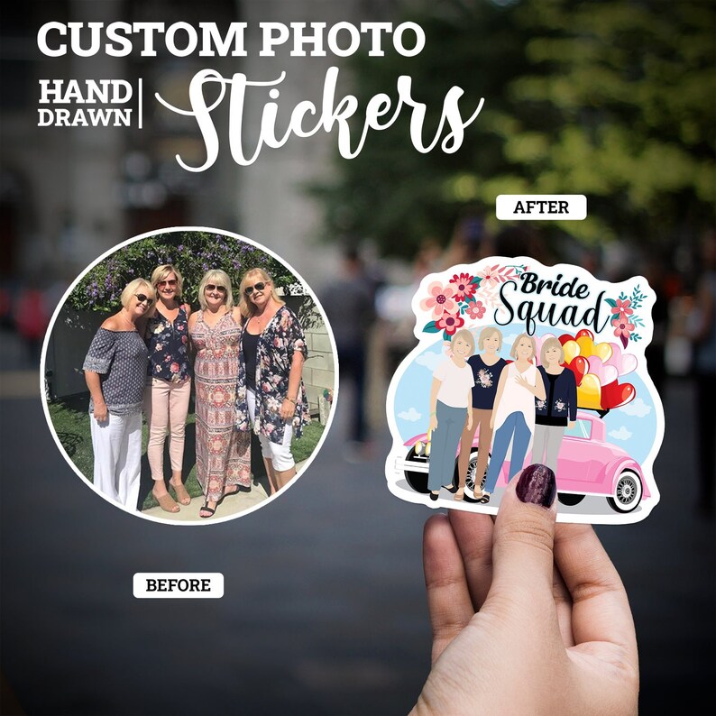 Custom Bride Squad Sticker, Bride to Be Stickers, Bachelorette Party ...