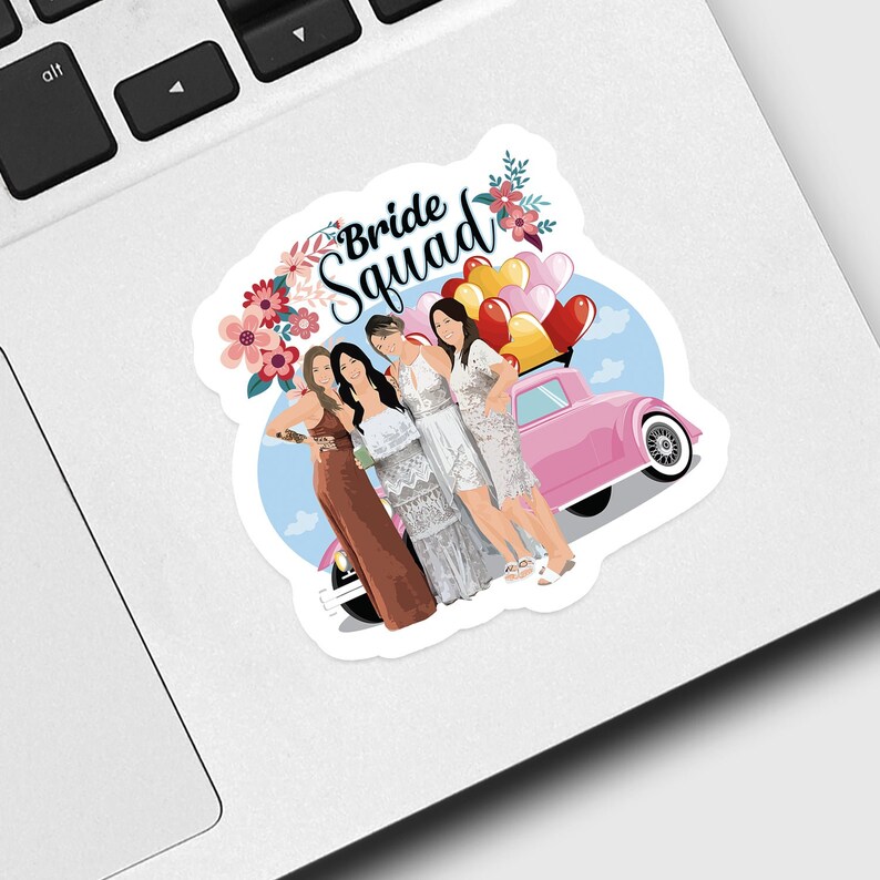 Custom Bride Squad Sticker, Bride to Be Stickers, Bachelorette Party ...
