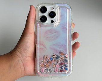 Build Your Personalized Custom Photo Shaker Phone Case, Shaking Charms Inside, Pucker Up