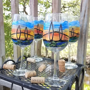 Ravenel Bridge Stemmed Wine Glasses