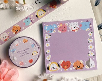 Papelería para bebés de primavera (bloc de notas + cinta washi)
