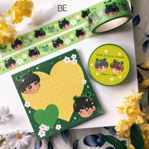 Taekook Froggies Stationery (Memo Pad + Washi Tape)