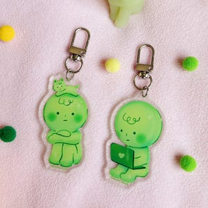 Little Green Guys Acrylic Keychain