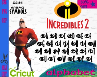 Incredibles font svg,Incredibles font clip arts, Incredibles svg, png,dxf