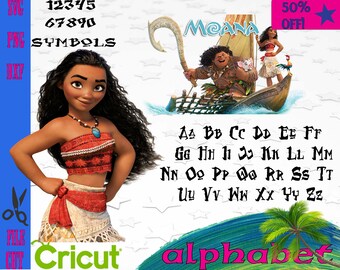 Moana font svg, Moana font clip arts, Moana svg, png,dxf