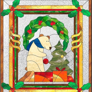 Christmas Stained Glass Patterns Set Of 9 Simple Printable Etsy