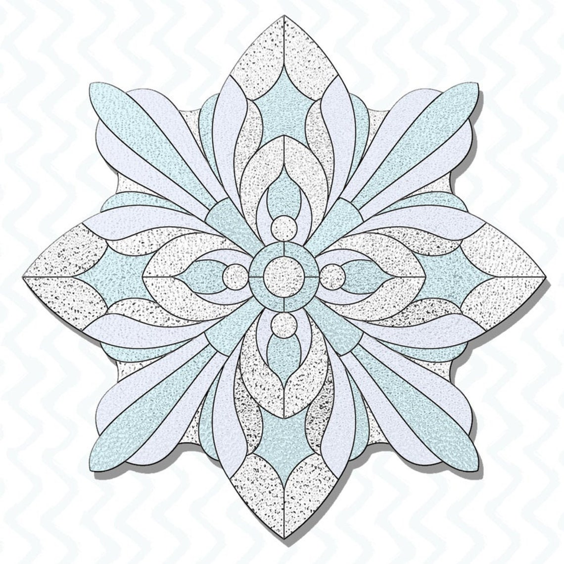Snowflake Stained Glass Patterns to Download Set of 2 Stained | Etsy