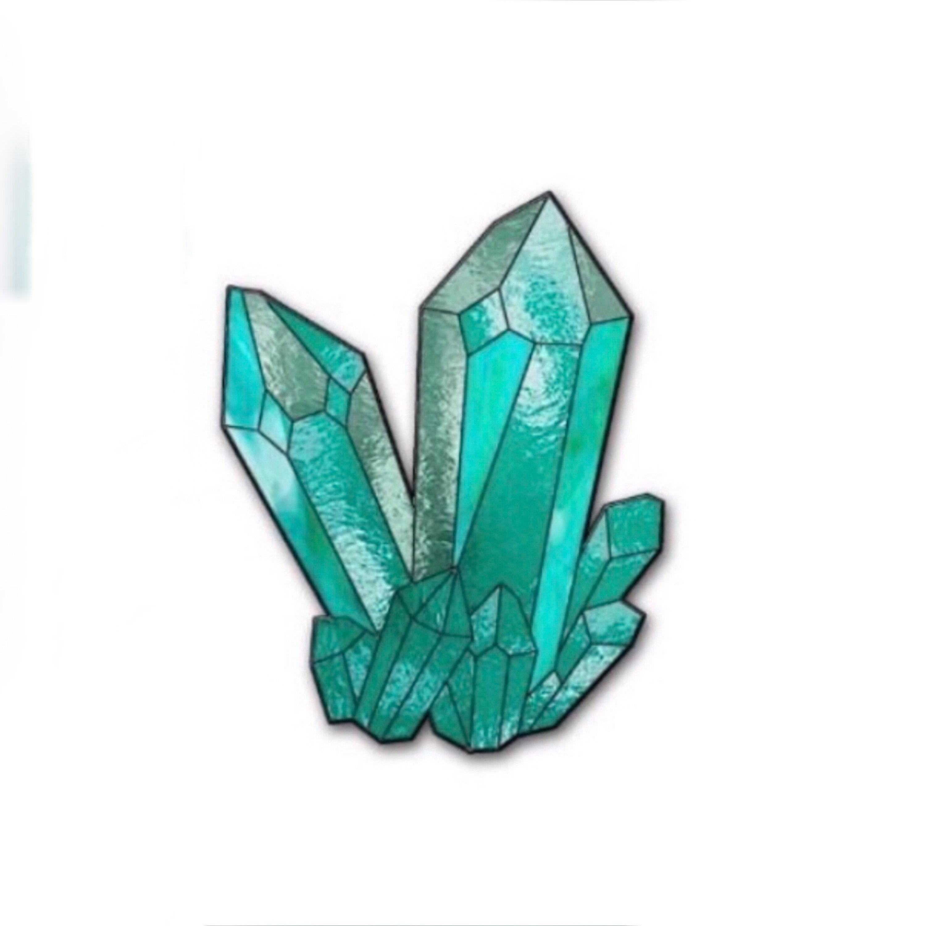 Crystal Cluster stained glass pattern to download Stain glass Etsy