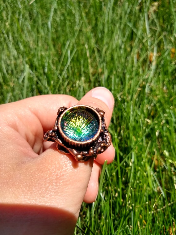 Magical Vintage Glass Gem in New Setting, 1980s, tar… - Gem
