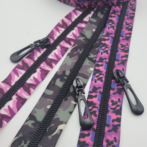 Size 5 Zipper Tape by the Yard Multicolor Zipper Teeth Etsy