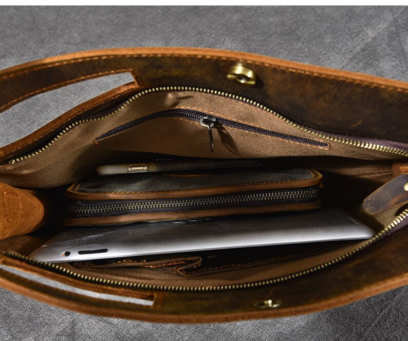 Leather Handbag Mens Leather Bag Gift for Him Etsy