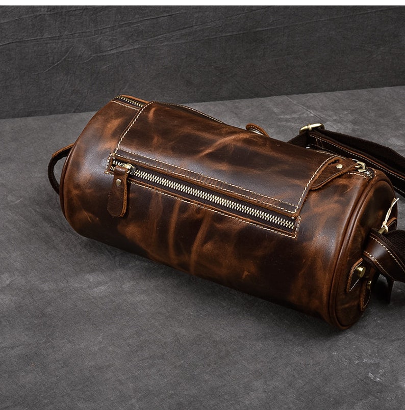 Mens Leather Travel Bag/leather Duffel Bag/weekender Etsy