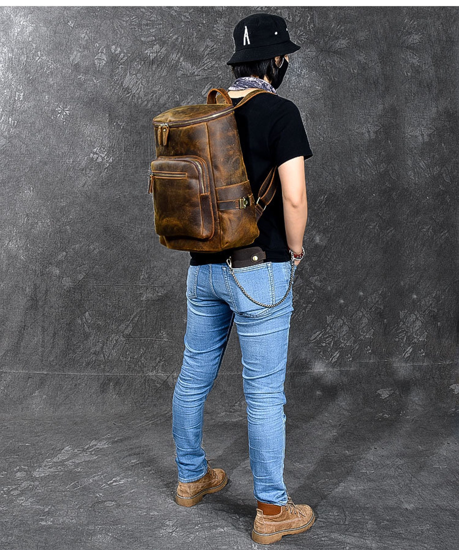 Leather Backpack Men,men Leather Backpack,leather Bag Men, Men Backpack ...