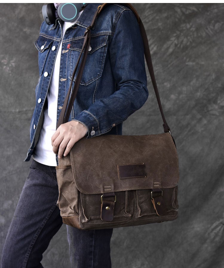 Waxed Canvas Messenger Bag