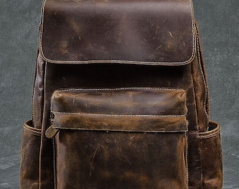 Leather Backpack for Both Women and Men,Men Leather Backpack,Leather Bag Men, Men Backpack,Mens Leather Bag, Men Leather Backpack