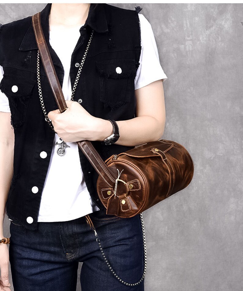 Mens Leather Travel Bag/leather Duffel Bag/weekender Etsy