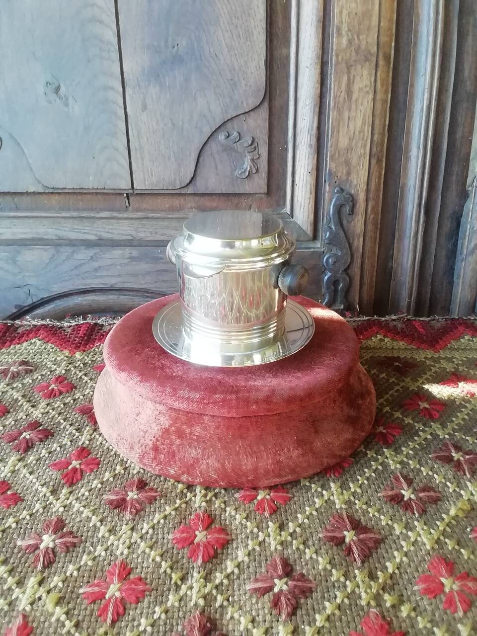 Cafetière /Cafetière Goutte à Français Plaquée Argent Vintage