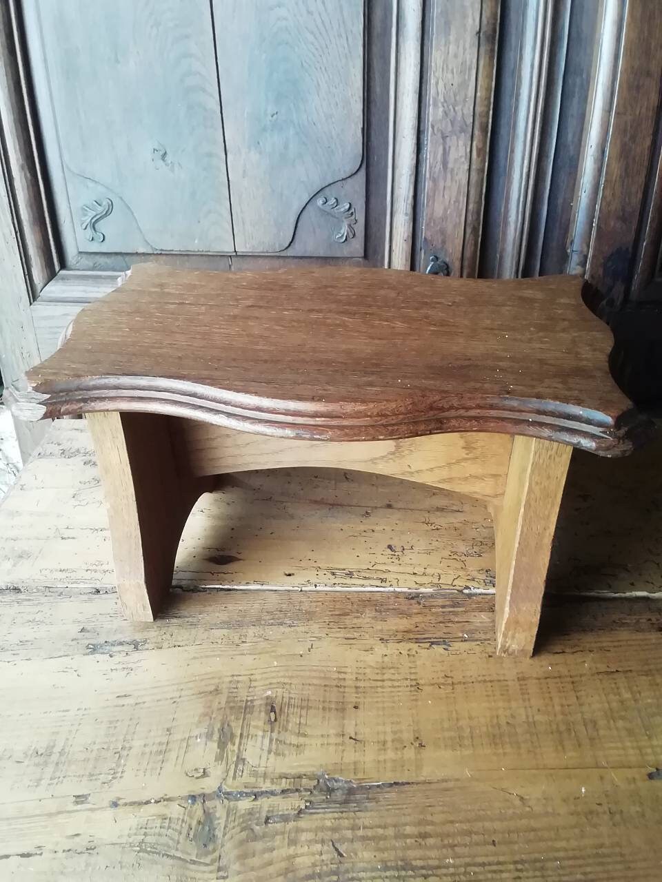 Dait en Chêne Français Vintage /Tabouret Pour Enfants